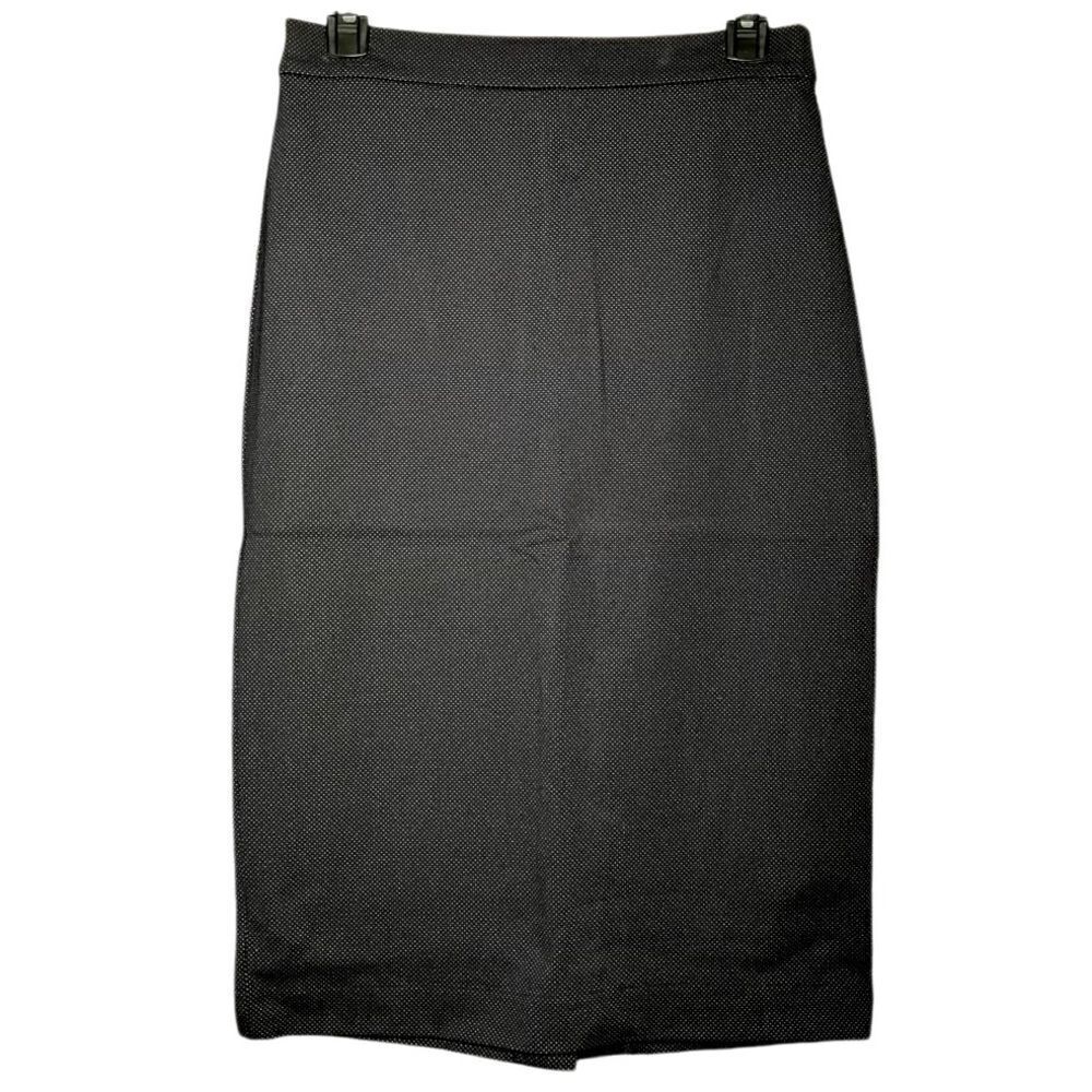 Banana Republic Pindot Knee Length Pencil Skirt in Dark Black/White Women’s 4P